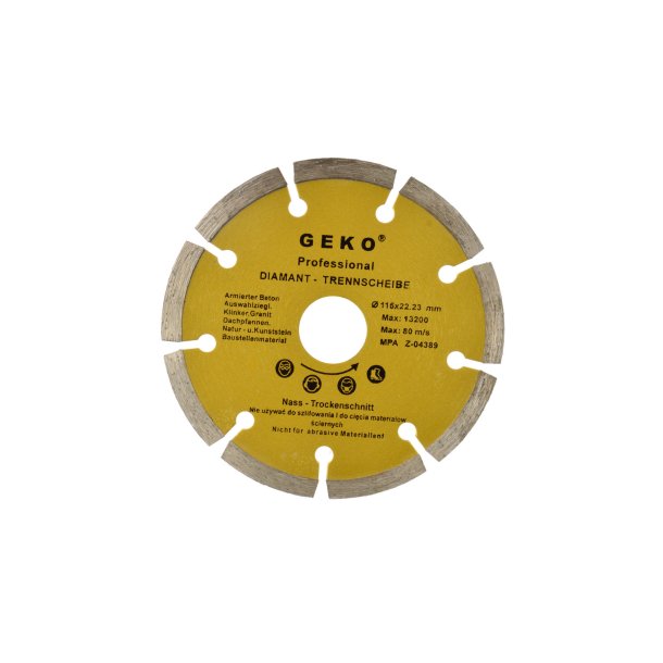 Segmented Rim Diamond Blade 115x8x22mm			