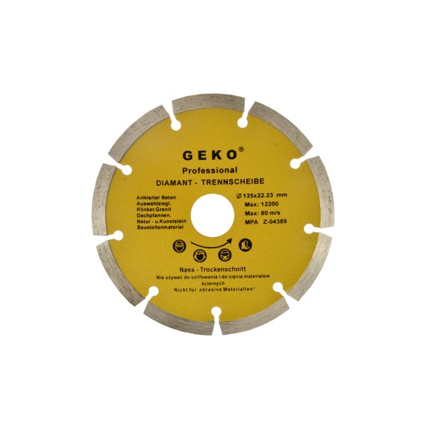 Segmented Rim Diamond Blade 125x8x22mm			